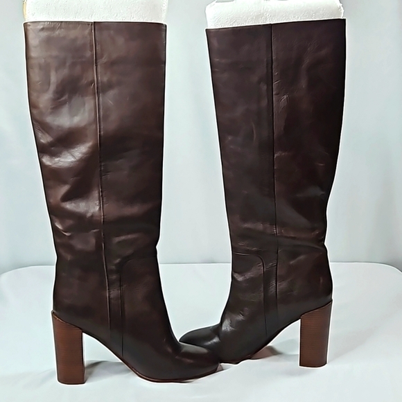 Lands End Women's Browm Leather Riding Boots Size 6 - Picture 6 of 9
